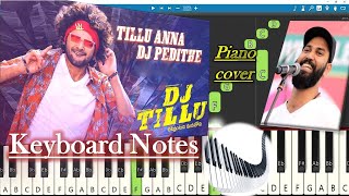 DJ Tillu Song Keyboard Notes piano cover  Ram Miriyala  Siddhu [upl. by Romelda]