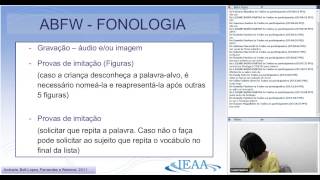 Protocolos de Avaliação de Linguagem  1a parte [upl. by Kelsi160]