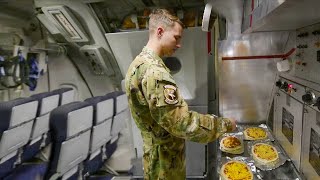 Cooking Pizzas Inside US Air Force Aircraft at Very High Altitude [upl. by Leanna802]