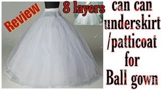 can can underskirt patticoat review in hindi  can can skirt for ball gowns [upl. by Noroj577]