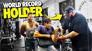 World Record Bench Press ft The Gym Reaper [upl. by Annaiuq]