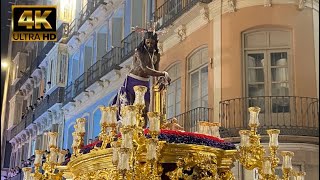 4K Gitanos Calle Larios 2024  CRISTO DE LA COLUMNA CCTT GITANOS MALAGA Lunes Santo [upl. by Tabor]