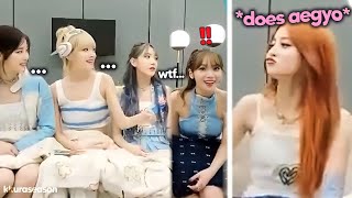 Lesserafim reaction to Yunjin suddenly doing aegyo during live theyre cringing so hard [upl. by Matless]