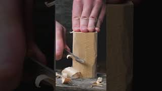 ASMR Wood Carving  Knife Slicing through Wood  Relaxation Sound shorts [upl. by Jorge234]