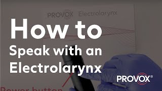 How to speak with an electrolarynx [upl. by Aislehc]