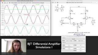 BJT Diff Amp Simulations [upl. by Natanoj]