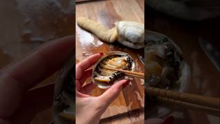 Abalone Sashimi abalone sashimi seafood geoduck foodgasm [upl. by Fokos]