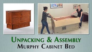 Murphy Cabinet Bed Unpacking and Assembly [upl. by Horatia290]