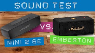 Bose SoundLink Mini 2 SE vs Marshall Emberton Audio music quality sound test [upl. by Haem]