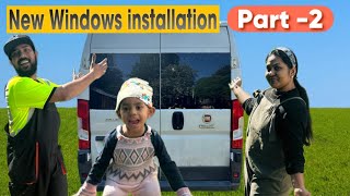 👉Full vlog New window installation camper van building malayalam mallusinfinland vanlife couple [upl. by Colston]