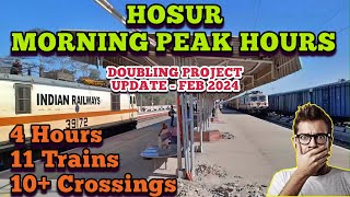 Hosur  Bengaluru DOUBLING Update  Morning Peak Hours  FEB 2024 [upl. by Asserac]