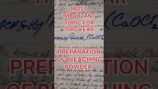 Bleaching Powder Class 12 Chemistry of Representatives element chemistry viralvideos education [upl. by Ramaj]