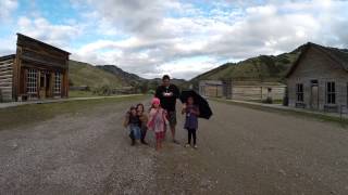 Flying over Bannack Ghost Town in Montana 60 FPS [upl. by Tadd]