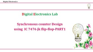 synchronous counter Design using ic 7476 jk flipflop lab Experiment [upl. by Enelez]