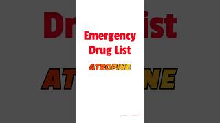 Atropine Emergency drug list atropine dhs2023 medical medicine staffnurse psc nursingexams [upl. by Aeslahc]