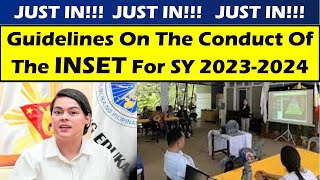 JUST IN Guidelines On The Conduct Of The INSET For SY 202324wildtvoregdepedlatestupdate deped [upl. by Aknahs]