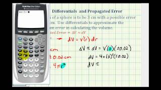 Ex Differentials to Approximate Propagated Error and Relative Error [upl. by Segroeg]