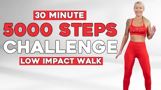 5000 steps in 30 min at home  Do it twice to get 10000 steps NO JUMPING walking workout [upl. by Eselrahc]