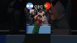 Portugal vs Argentina 43 Ronaldo hat trick 🔥 world cup final youtube football worldcup [upl. by Leifeste]