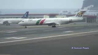 Fokker 100 PGA Drifting Approach amp Landing  Madeira [upl. by Toft389]