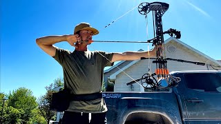 My 2023 whitetail bow setup and shooting uncut [upl. by Frasch]