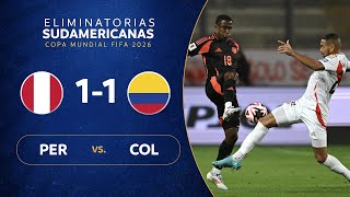 PERÚ vs COLOMBIA 11  RESUMEN  ELIMINATORIAS SUDAMERICANAS  FECHA 7 [upl. by Uaerraj]