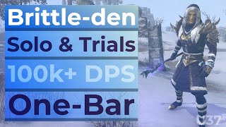 ESO One Bar Magicka Warden For Solo amp Trials No Oakensoul aka Magden aka Brittleden [upl. by Lindo]