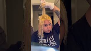 Bleaching Dark Roots amp Toning Hair PlatinumBlonde BlondeHair [upl. by Georg463]