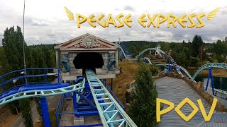 Pégase Express Front Row POV Parc Astérix Gerstlauer Family Coaster [upl. by Zarla]