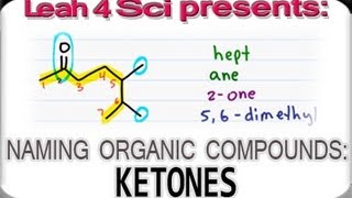 Naming Ketones Using IUPAC Nomenclature  Organic Chemistry tutorial by Leah4sci [upl. by Schlosser562]