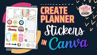 How To Make Planner Stickers In Canva [upl. by Euqinom722]