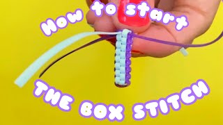 How to Start The Box Stitch EASY for Lanyard Boondoggle Scoubidou 2022 [upl. by Rossi]