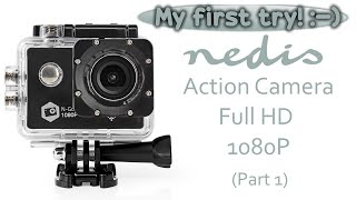 Nedis Action Cam Full HD 1080p  Camera and audio test Part 1 [upl. by Einneb]