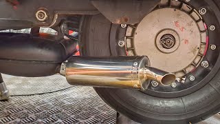 🛵💨  RTM silencer  vespa BOX EXHAUSTS  😎 [upl. by Ativ]