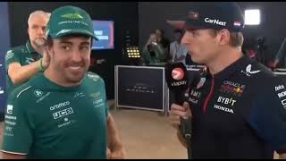 Max Verstappen Interviews Fernando Alonso Fernando how was your race😅  Abu Dhabi Grand Prix [upl. by Elyc]