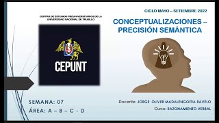 RAZONAMIENTO VERBAL CONCEPTOS Y PRECISIÓN SEMÁNTICA 💬 REPASO CEPUNT 2022 [upl. by Bianca]