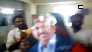 Watch ABVP activists ransack Narayana College  ANI News [upl. by Ardnac]