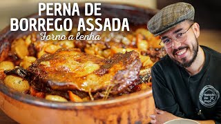 PERNA DE BORREGO ASSADA NO FORNO A LENHA [upl. by Jovitah]