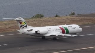 Madeira Airport  XL Airways B737 Finnair B757 Transavia B737 PGA Fokker 100 Luxair B737 [upl. by Ardua]