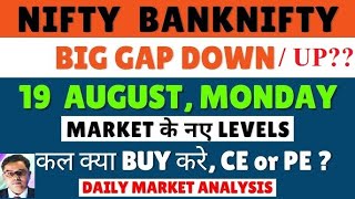 Monday Market Prediction  Nifty Prediction For Tomorrow amp Bank Nifty Analysis For 19 August 2024 [upl. by Earazed]