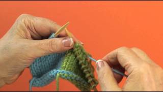 Changing Colors In The Middle Of A Row Knitting [upl. by Eiuqnimod]