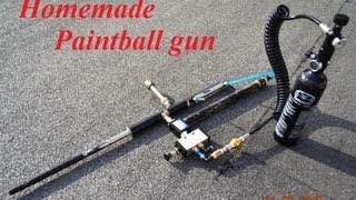 Homemade semiautomatic paintball gun 半自动气枪 [upl. by Shama850]