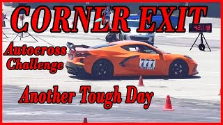 C8 Corvette Screws Up at Corner Exit Autocross Challenge [upl. by Anselma185]