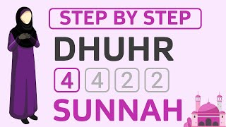 Learn How to Pray 4 Rakat Sunnah Dhuhr Salah Step by Step  Female Hanafi Method  Dhuhr Namaz [upl. by Egide948]