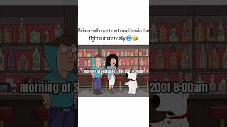 Brian really use time travel to win the fight automatically 🥶🤣 familyguy youtubeshorts [upl. by Ellard]