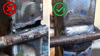 not everyone knows the welders secret technique in welding round bar on thin metal [upl. by Haines]