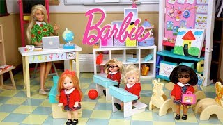 Barbie is a Teacher Full School Day Routine Playground Recess with Elsa Anna Toddlers [upl. by Dopp167]