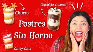 3 Postres de Navidad FÁCILES Y SIN HORNO  RebeO [upl. by Iramaj]