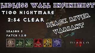 Black River Lidless Wall Infinimist Necromancer T100 Nightmare Dungeon  Speedrun Build [upl. by Ariahs]