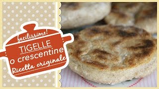 TIGELLE o CRESCENTINE ricetta originale [upl. by Hcirteid]